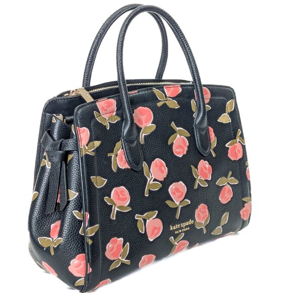 KATE SPADE New York Roses Leather Satchel Crossbody - Picture 13 of 14